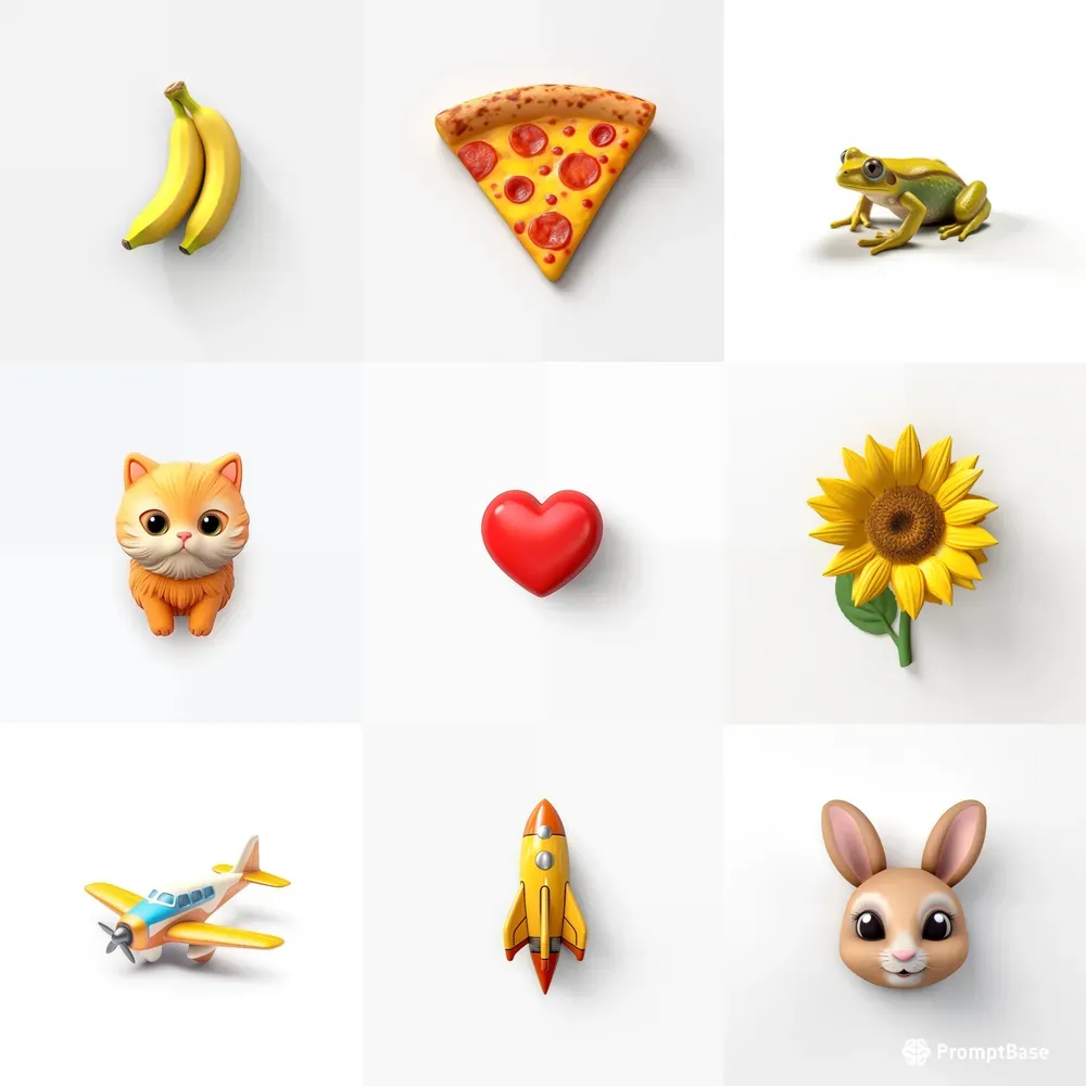 Tiny 3D Clay Emoji Icons