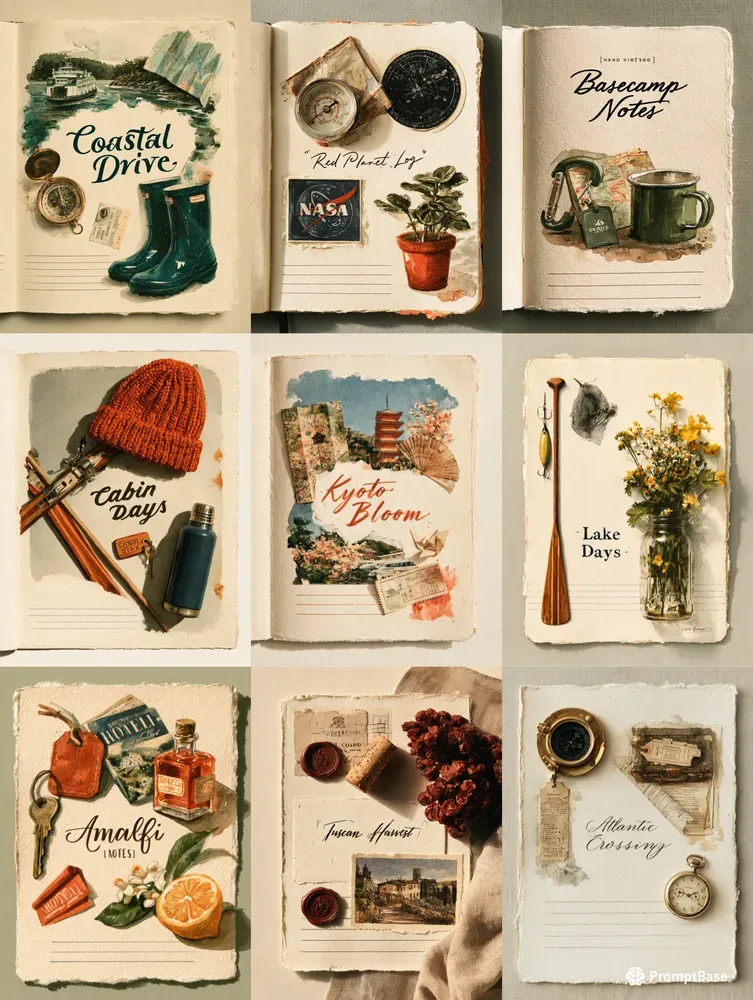 Watercolor Travel Journal Pages