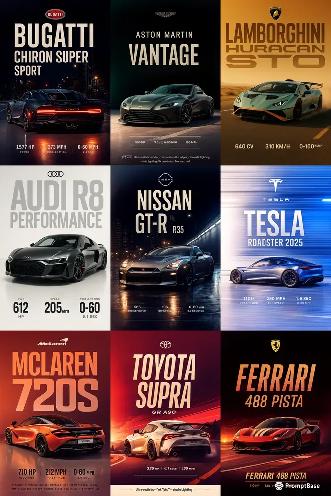 Highend Automotive Poster Designs