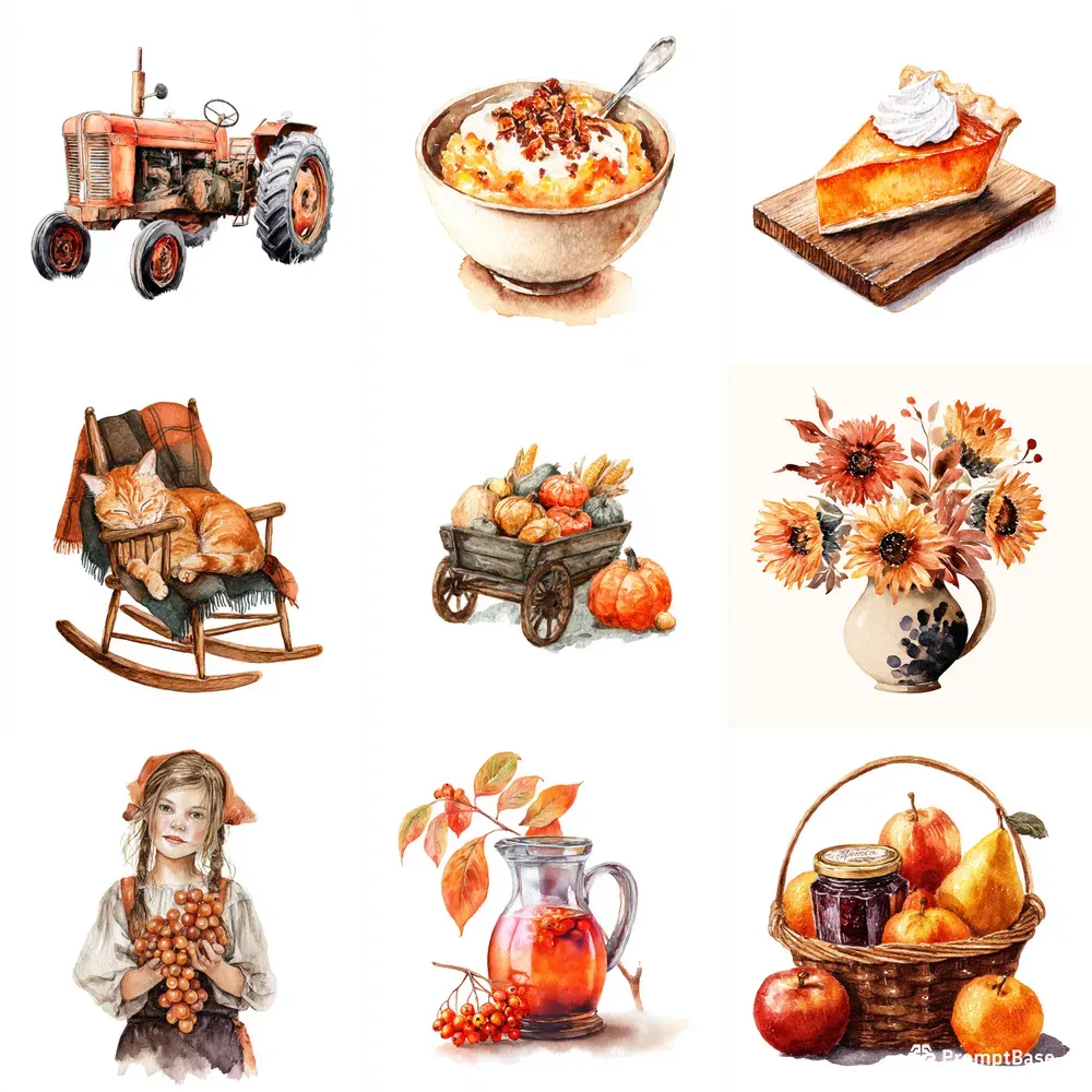 Autumn Watercolor Clipart For Etsy