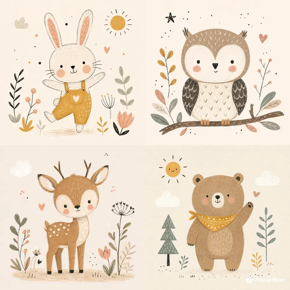 Cute Minimalist Line Art