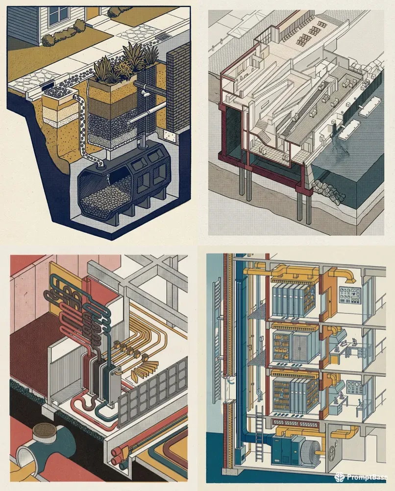 Public Works Cutaway Posters