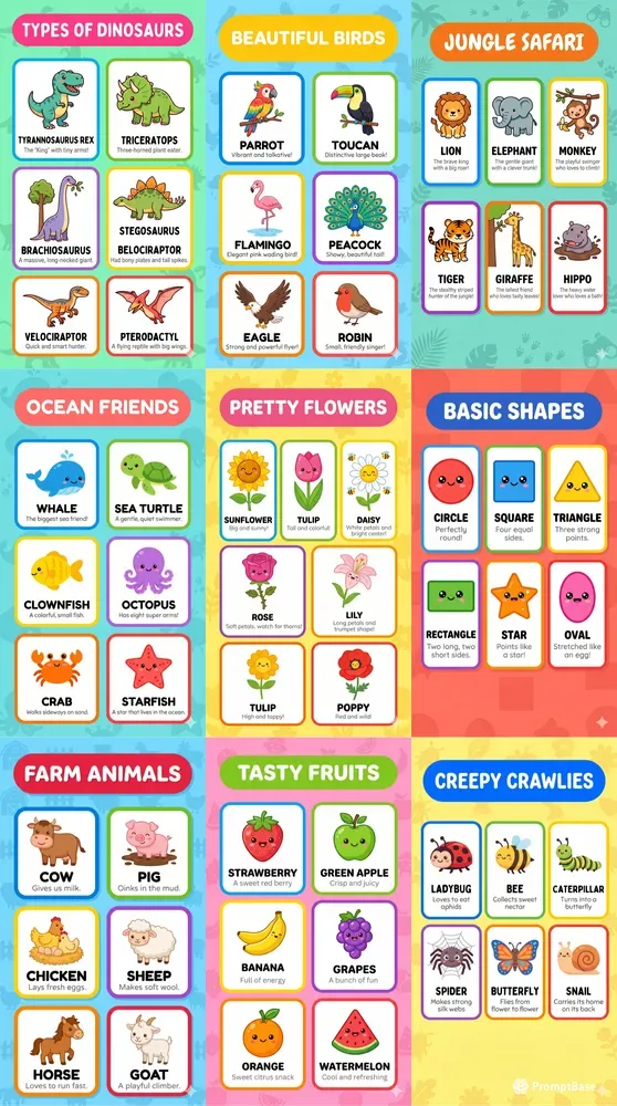Kindergarten Kids Educational Posters