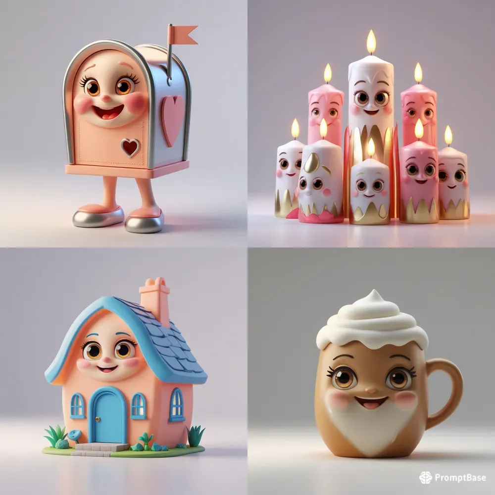 3D Isometric Icons Cozy Magic Homes