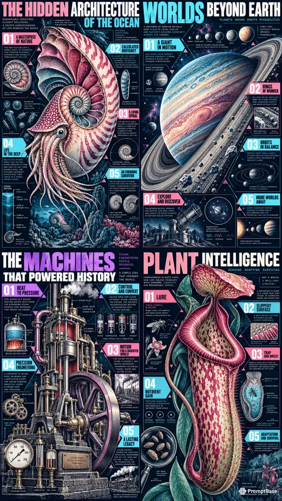 Scientific Engraving Infographics