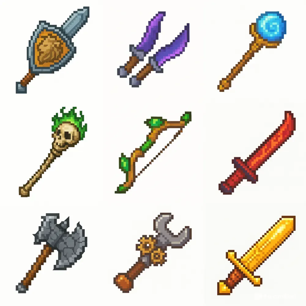 Pixel RPG Weapon Icon Packs
