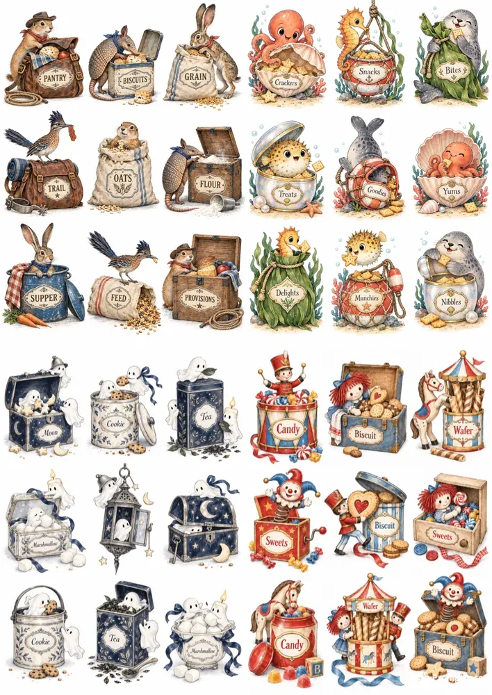 Whimsical Pantry Animal Cliparts