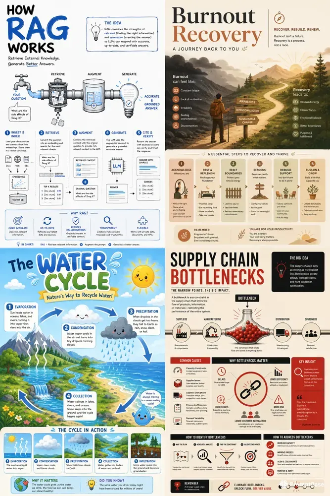 Visual Metaphor Infographic Posters