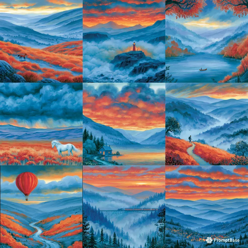 Atmospheric Gouache Landscapes