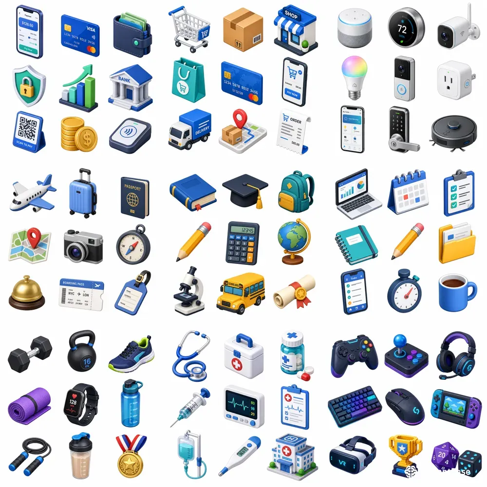 3D Isometric Icon Sets Any Topic