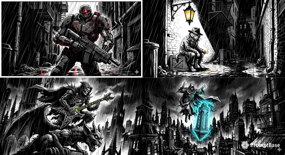 Neonoir High Contrast Comics