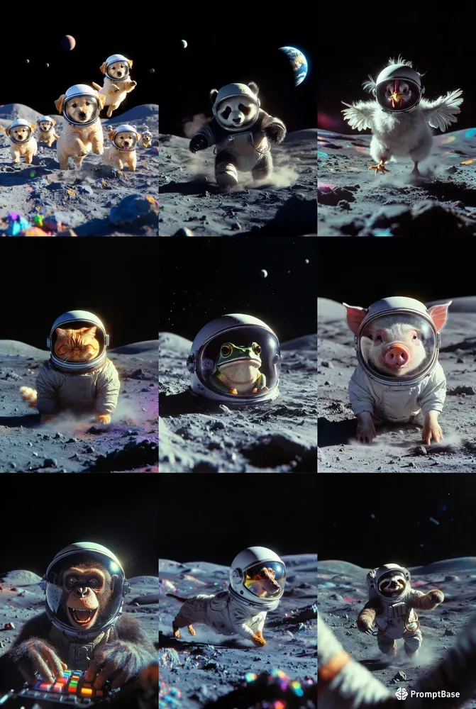 Goofy Lunar Animal Landings