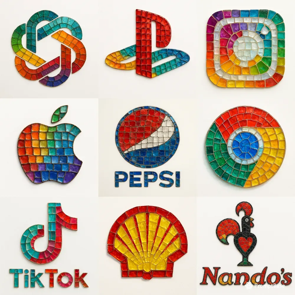 Glass Mosaic Logo Transformations