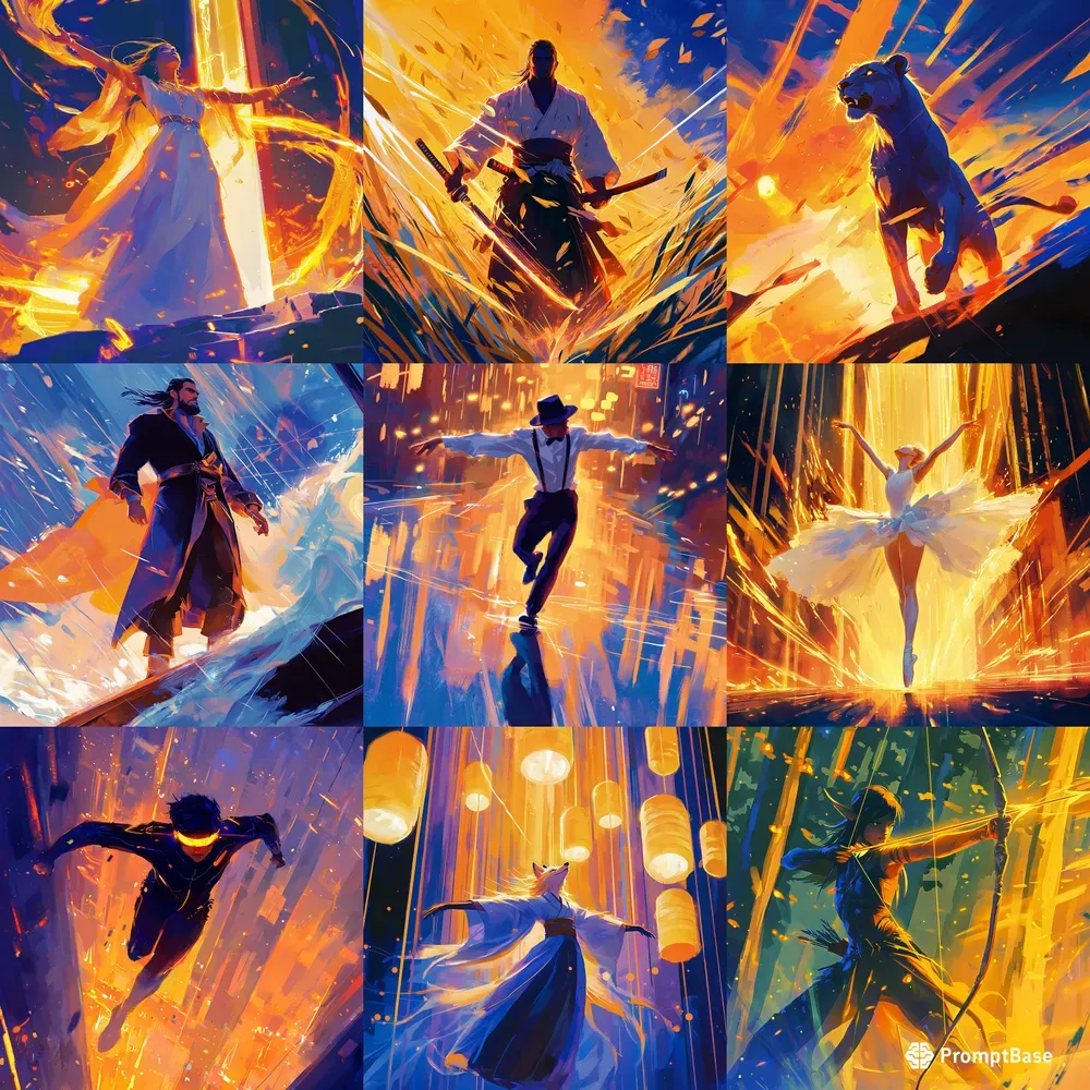 Dynamic Character Illustrations