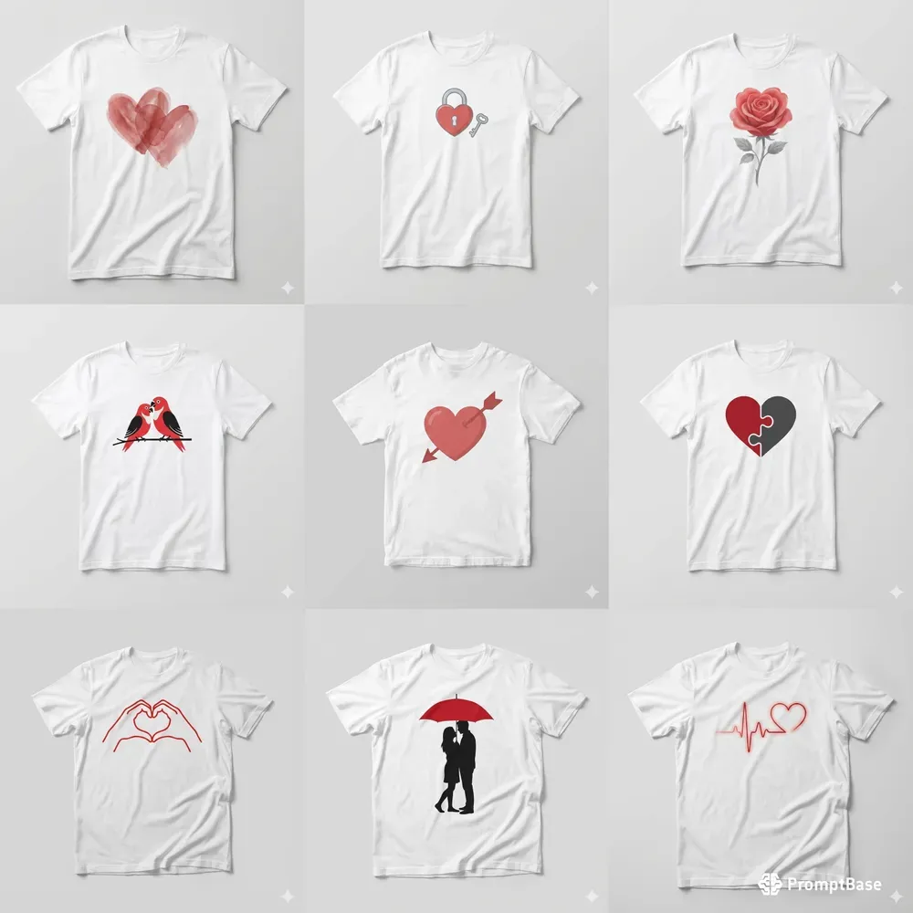 Minimal Romantic Tshirt Design Generator