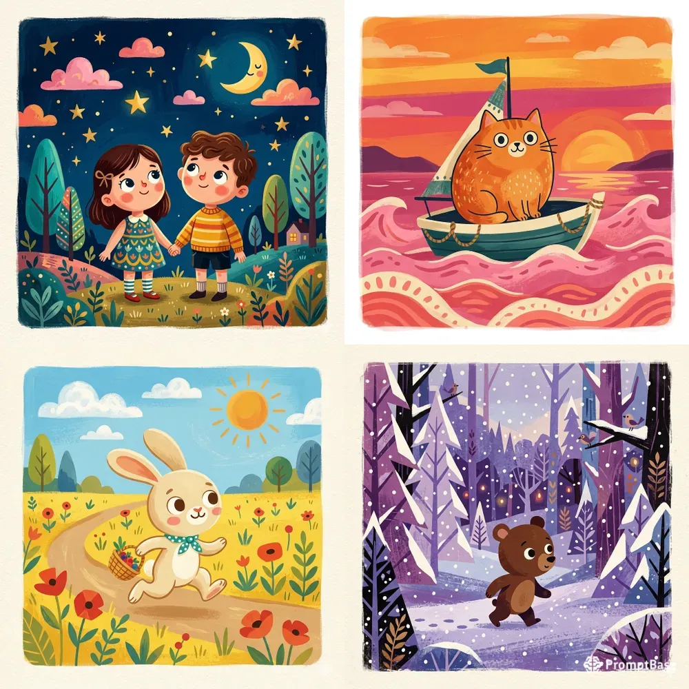 Naive Charming Aesthetic Illustrations