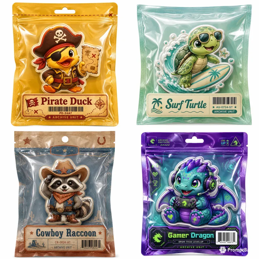 Collectible Sticker Pouch Clipart