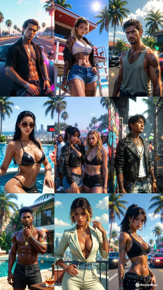 Characters In The Style Of Gta 6