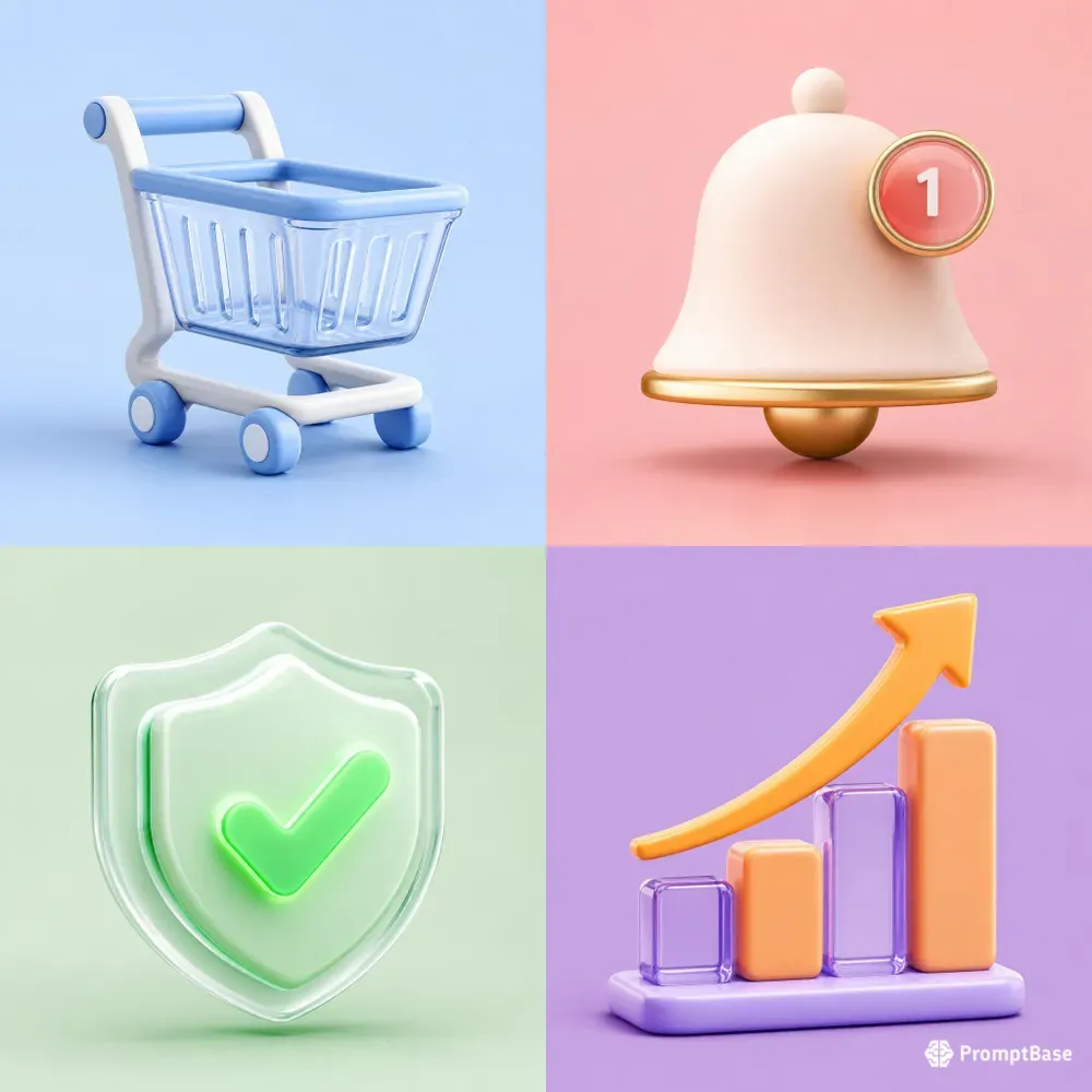 3D Glossy Minimalist UIux Icon Packs