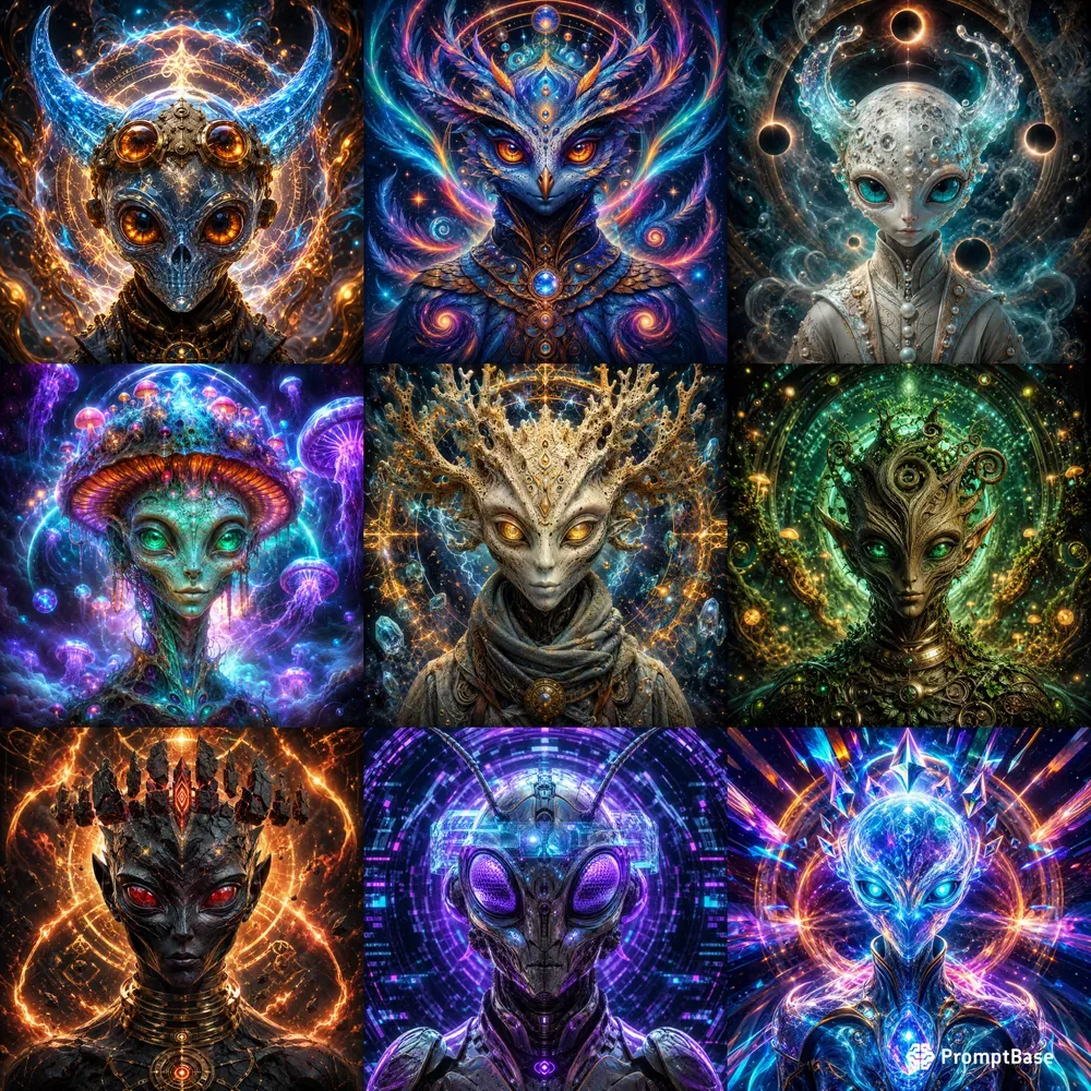 Psychedelic Alien Portrait Generator