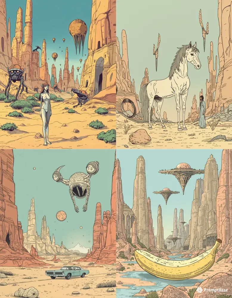 Moebius Surrealist Scifi