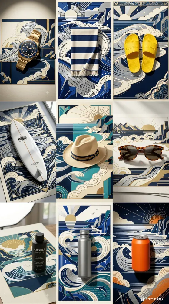 Fine Art Deco Ocean Product Layouts