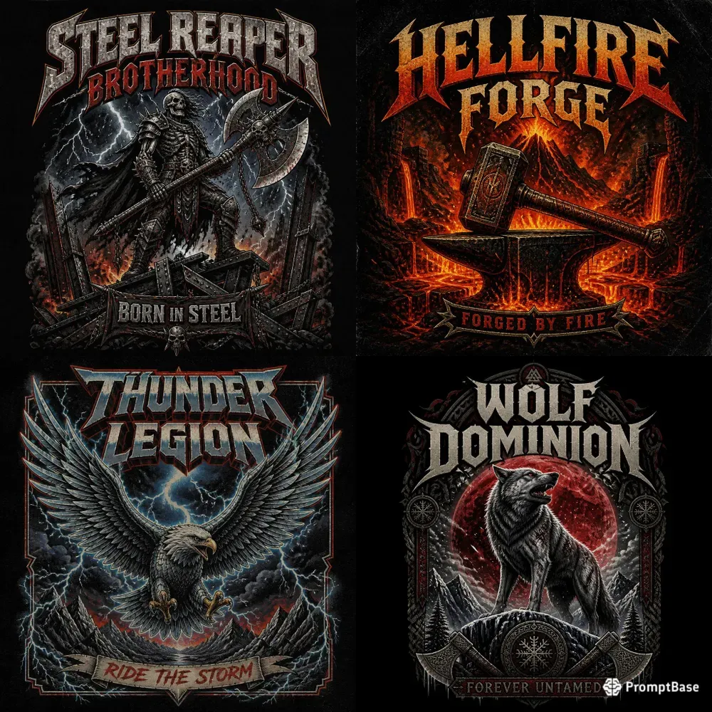Old School Heavy Metal Graphic Generator