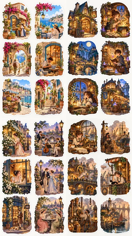 Cozy Storybook Sticker Set Generator
