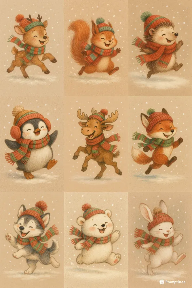 Cozy Winter Whimsy Illustrations
