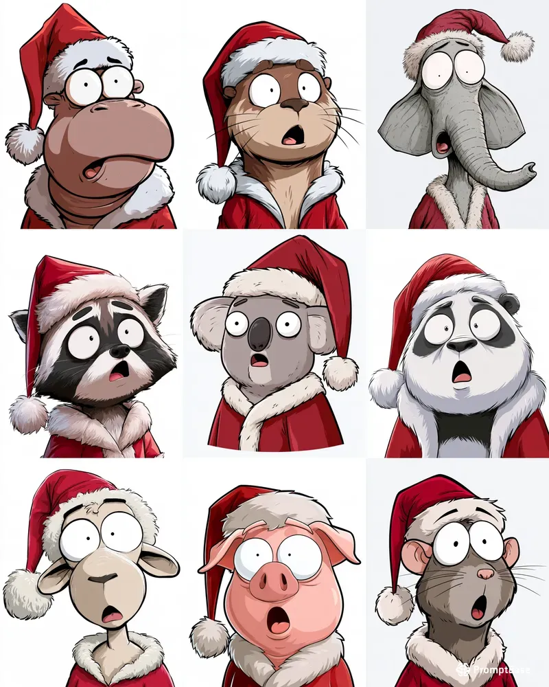 Christmas Animal Stickers