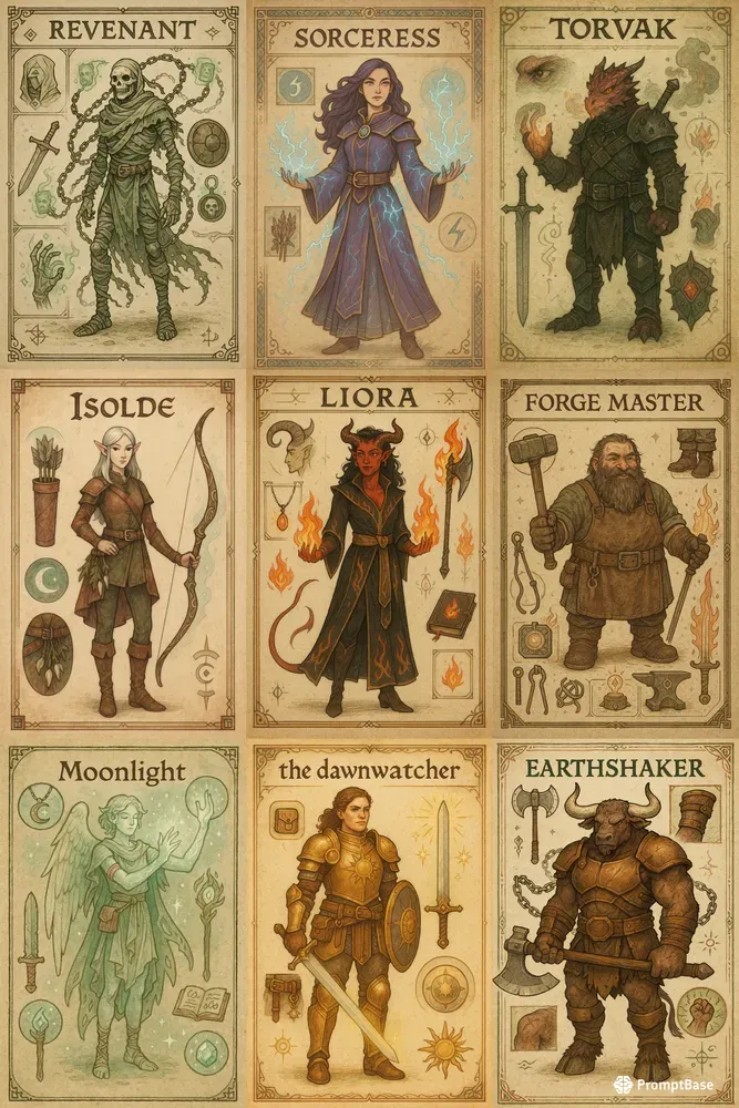 Fantasy Ttrpg Character Sheets