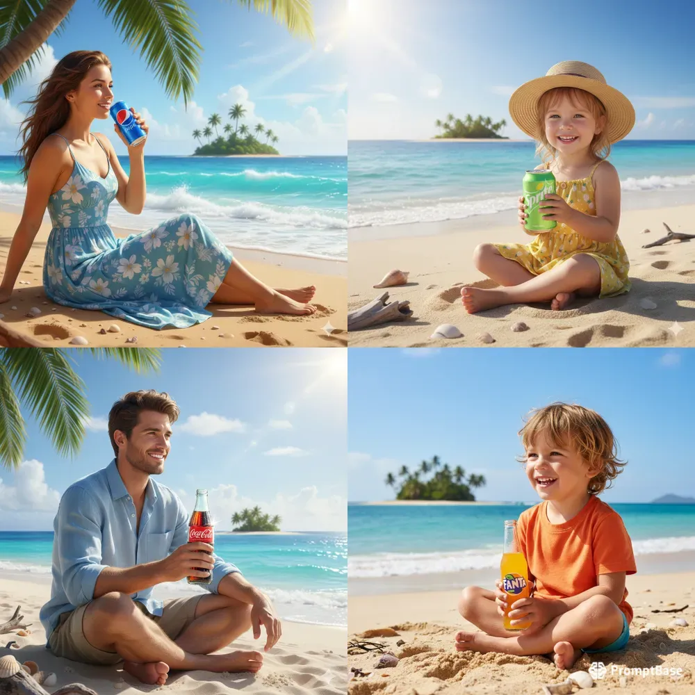 Sunny Beach Chill Drink Moments