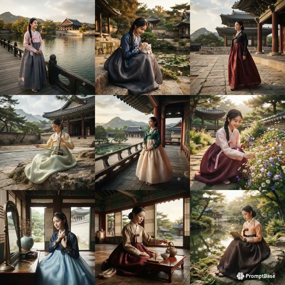 Cinematic Korean Hanbok Portraits