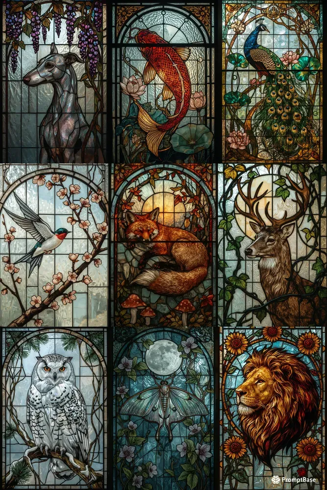 Art Nouveau Stained Glass