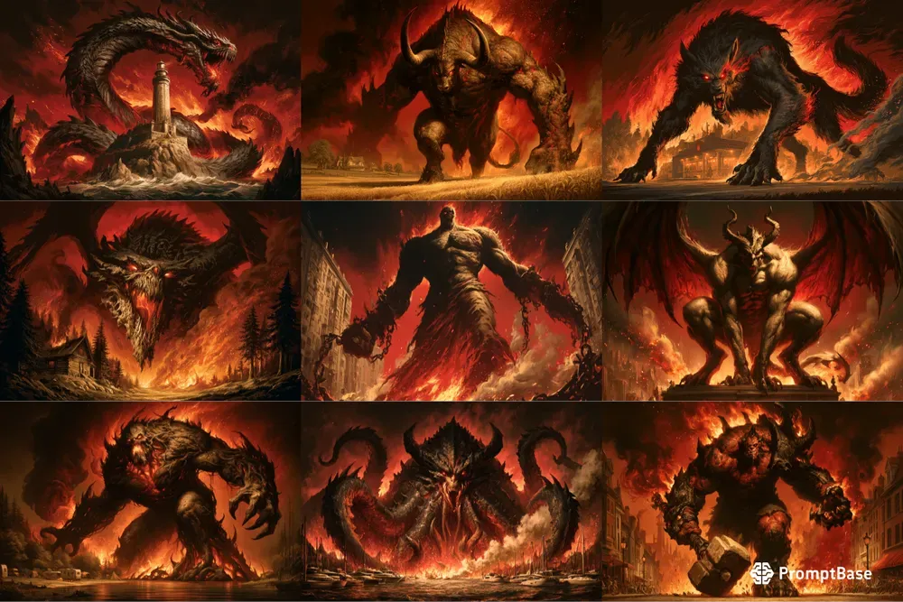 Monsters Invade Our World Illustrations