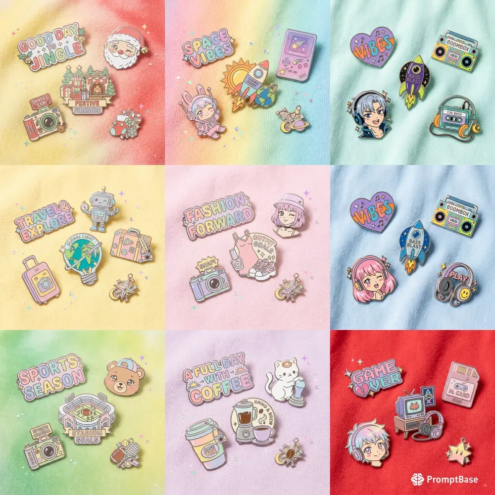 Y2k Enamel Pin Collection Generator
