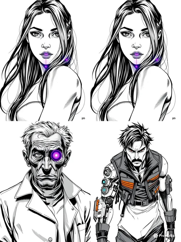 Inked Graphic Novel Chiaroscuros