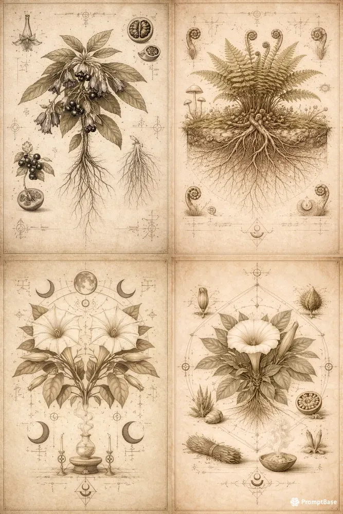 Mystical Botanical Study Generator