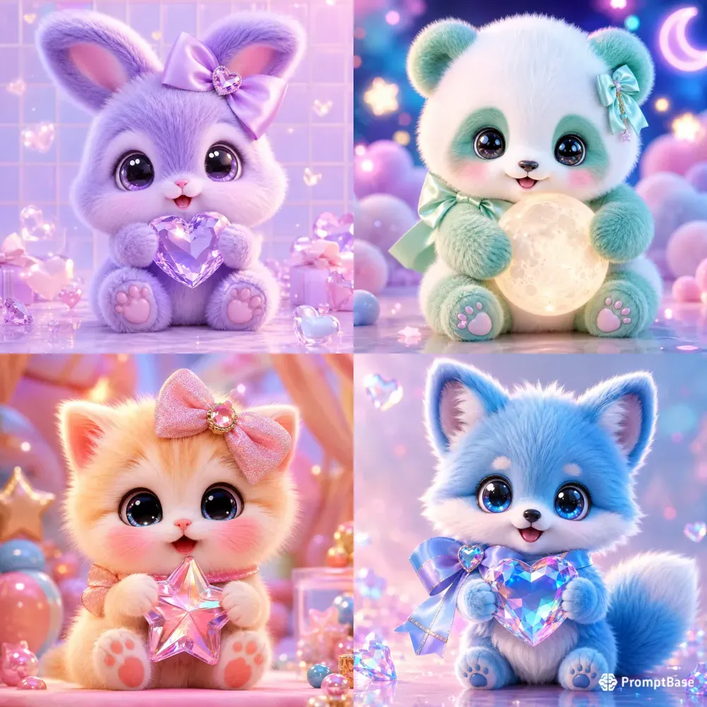 Kawaii Pastel Baby Animals