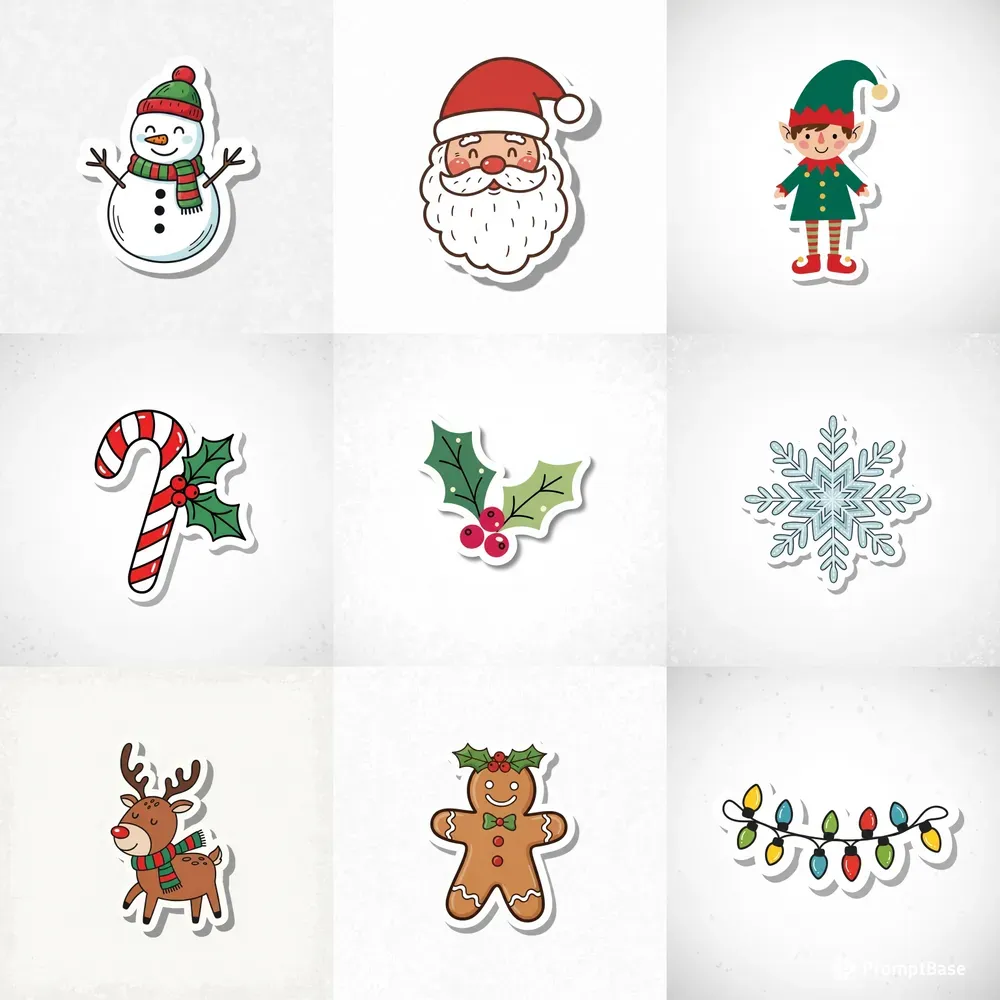 Christmas Doodles Stickers