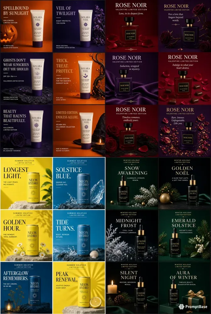 Luxury Seasonal Product Campaign Boards