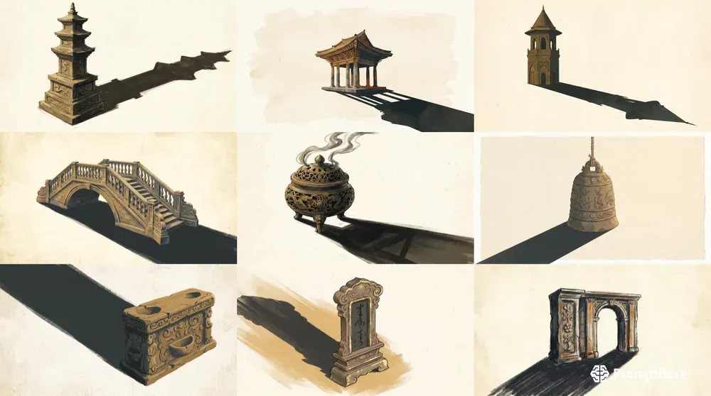 Minimalist Zen Architecture Art