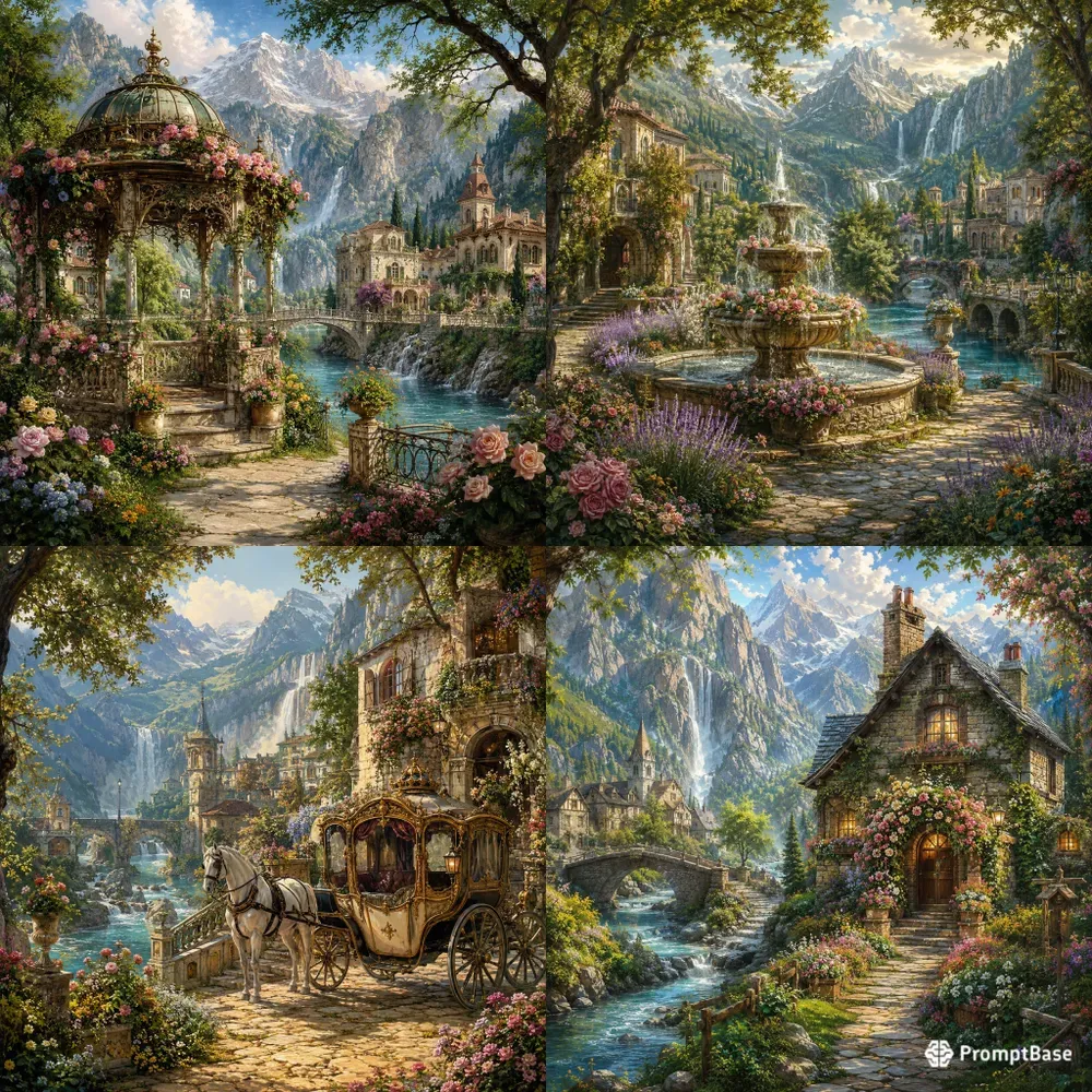 Enchanted Alpine Garden Scenes