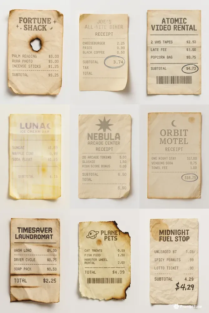 Retro Thermal Receipt Style
