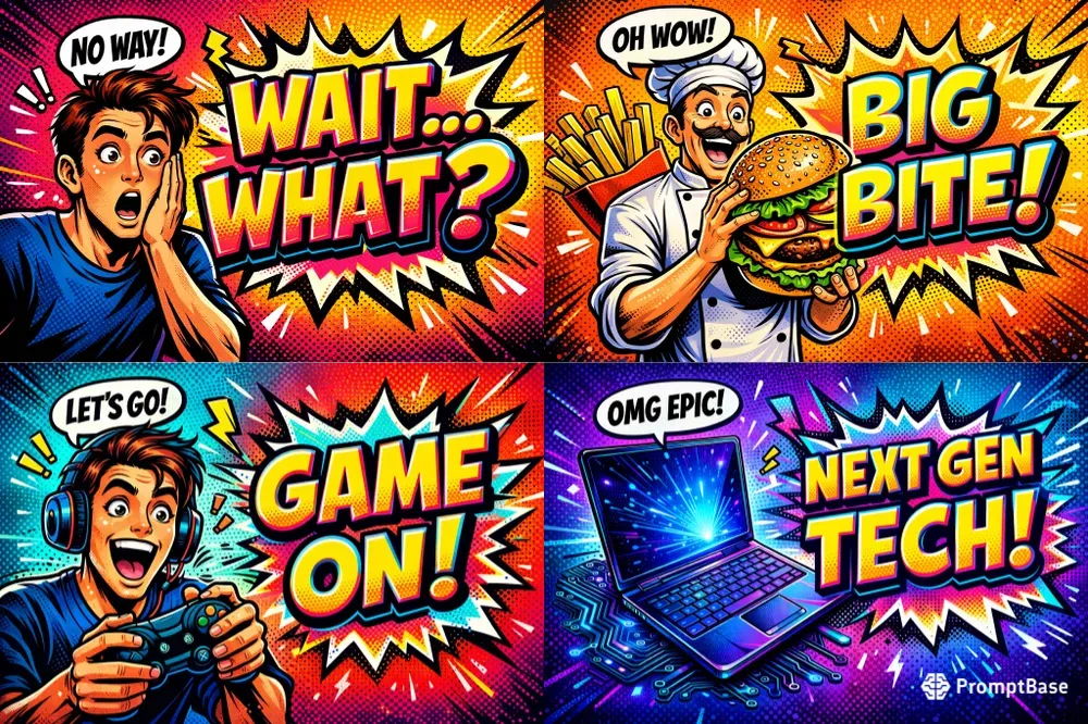 Pop Art Viral Thumbnail Designs