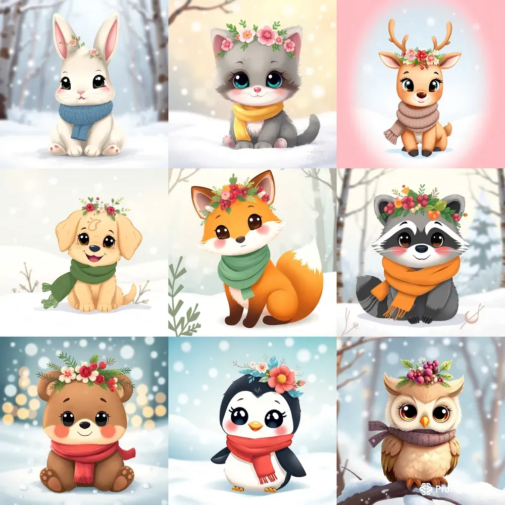 Cute Winter Animals Bundles