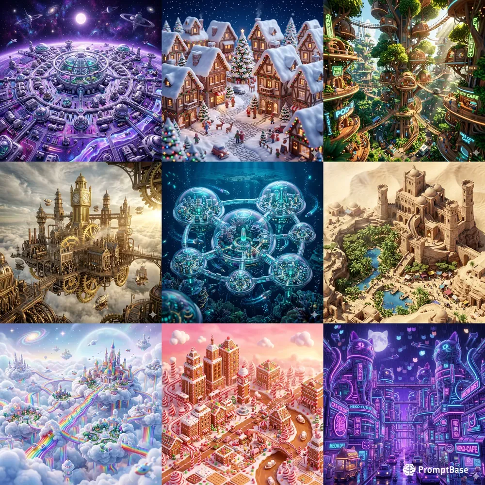 Ultra 3D Cartoon Urban Synthesis Engines