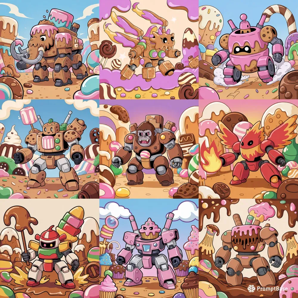 Chibi Mecha Candyland Clipart Makers