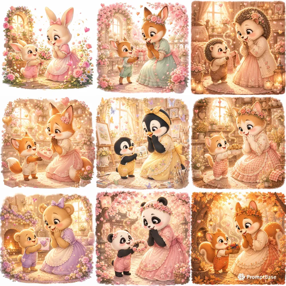 Whimsical Baby Animal Mothers Day Gifts
