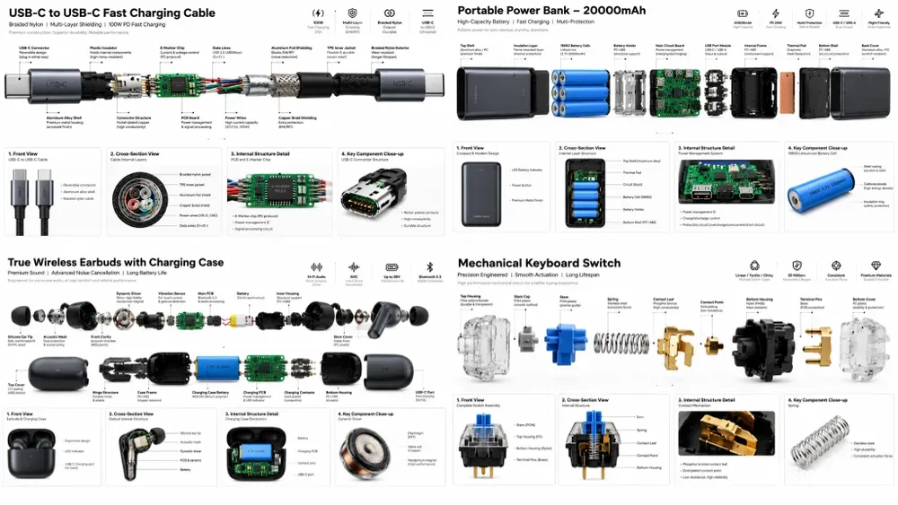 Tech Product Exploded View Infographics